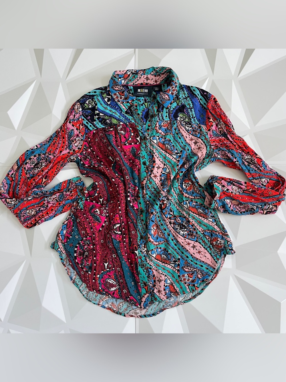 Anthropologie x Maeve The Paz
Button Down Patchwork Paisley Boho Shirt Top Sz:XS - Picture 3 of 15
